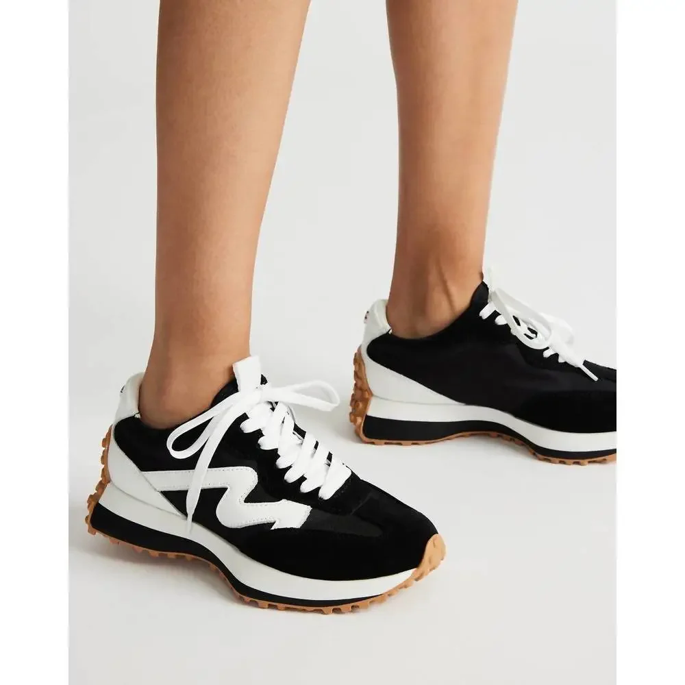 Steve Madden Black White & Gum-Trim Women's Sneakers